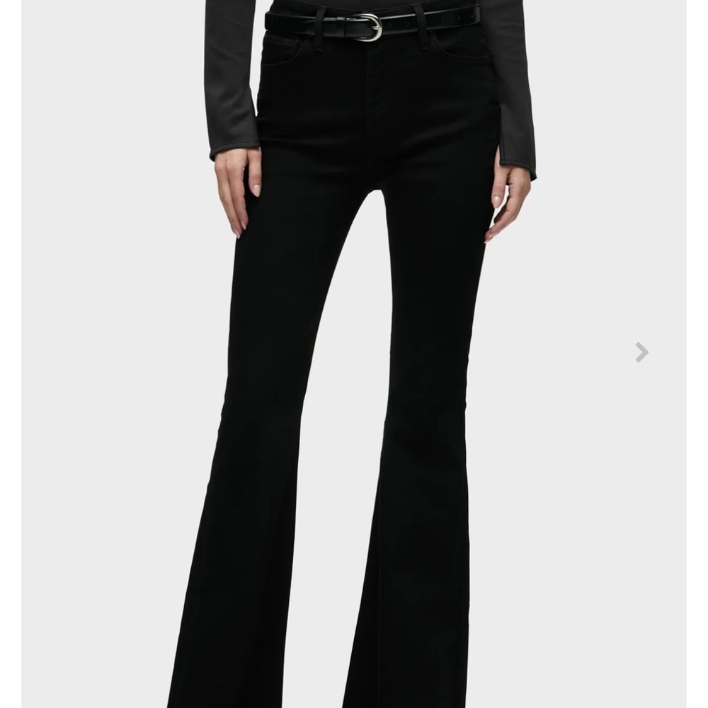 Hudson Holly High-Rise Petite Flare Jeans size 23 NWT Black